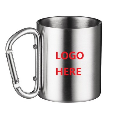 10 OZ Stainless Steel Coffee Carabiner Mug